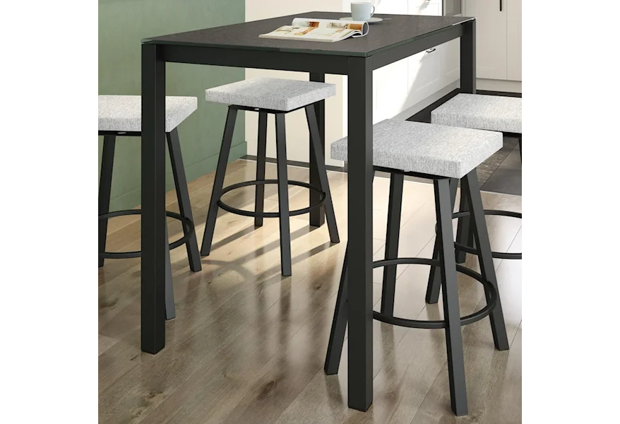 Urban Harrison Counter Table with Marble-Look Top by Amisco at Esprit Decor Home Furnishings